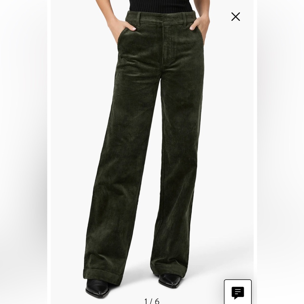 PAIGE Wide Leg Corduroy Pants Danielle